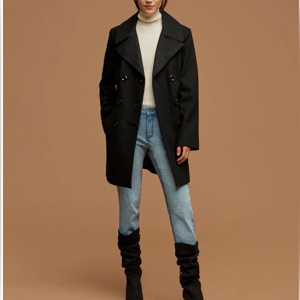 New - Double Breasted Wool Coat